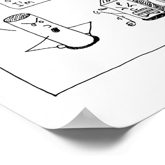 INFJ Square Peg afdrukken Poster (Hoek)