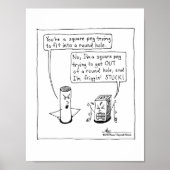 INFJ Square Peg afdrukken Poster (Voorkant)