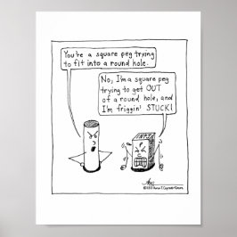 INFJ Square Peg afdrukken Poster