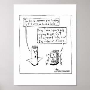 INFJ Square Peg afdrukken Poster