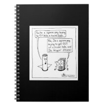 INFJ Square Peg Black notebook