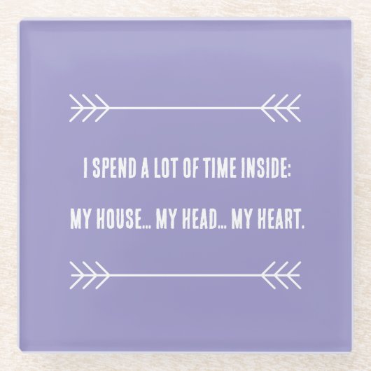 INFJ Vibes Glazen Onderzetter (Voorkant)