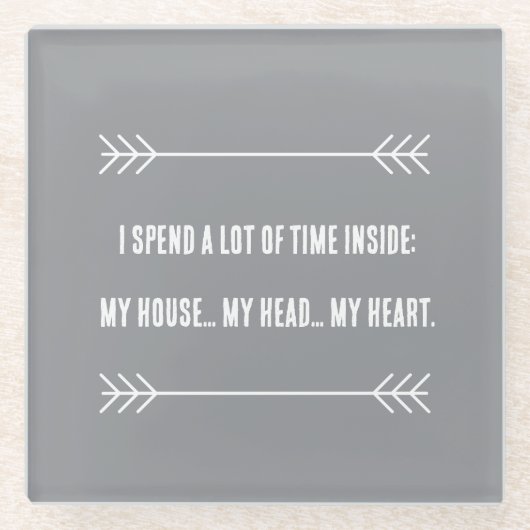 INFJ Vibes Glazen Onderzetter (Voorkant)