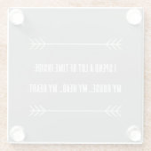 INFJ Vibes Glazen Onderzetter (Achterkant)