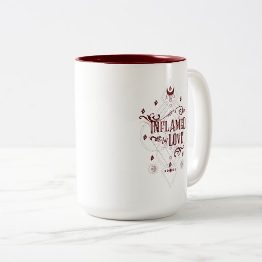 Inflamed by Love (Sleigh Riders book Two) Tweekleurige Koffiemok (Voorkant rechts)