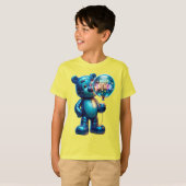  Inflatable Bear with a Balloon, Happy Birthday, b T-shirt (Voorkant volledig)