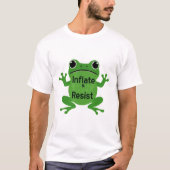 Inflate & Resist – Minimalist Frog Power Poster T-shirt (Voorkant)