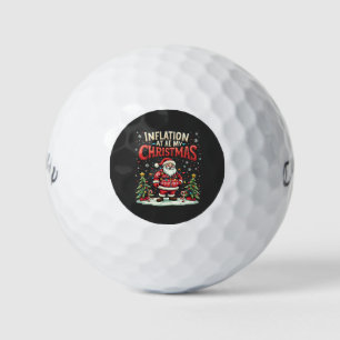 Inflatie at mijn kerst grappige kerstman economie golfballen