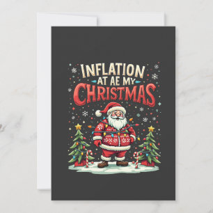 Inflatie at My Christmas Funny Santa Economy Kaart