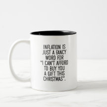 Inflatie Funny Kerstmis Meme Coffee Mok