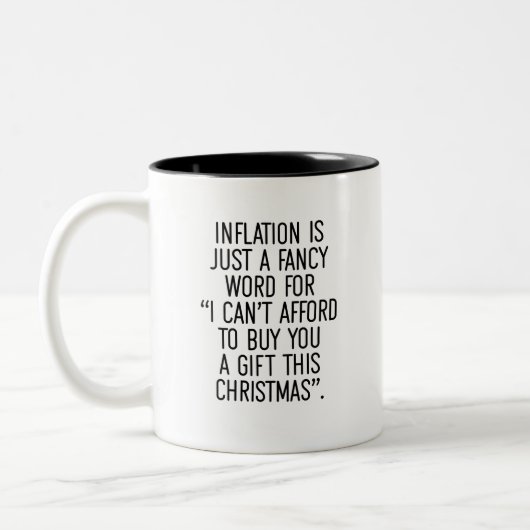 Inflatie Funny Kerstmis Meme Coffee Mok (Links)