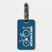 Inflatie is een goede fiets bagagelabel (Achterkant verticaal)
