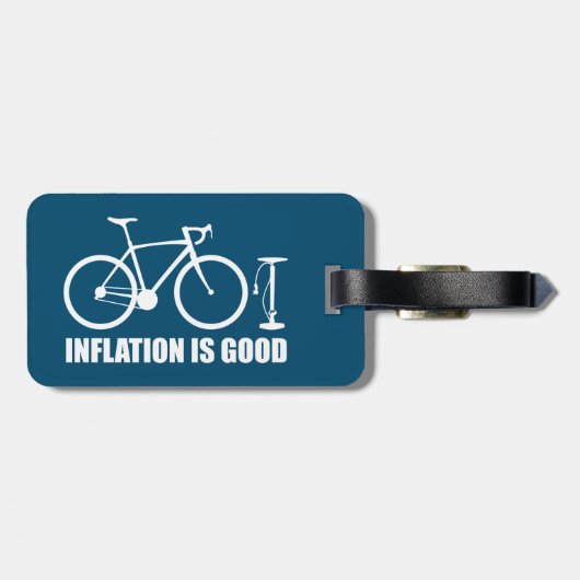 Inflatie is een goede fiets bagagelabel (Achterkant horizontaal)