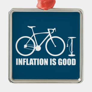 Inflatie is een goede fiets metalen ornament