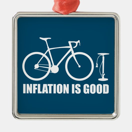 Inflatie is een goede fiets metalen ornament (Voorkant)