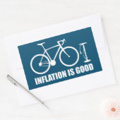 Inflatie is een goede fiets rechthoekige sticker (Envelop)