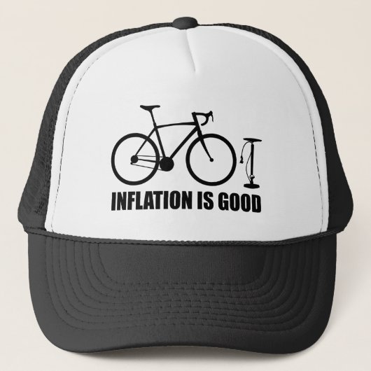 Inflatie is een goede fiets trucker pet (Voorkant)