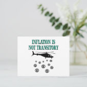 Inflatie is niet tijdelijk briefkaart (Staand voorkant)