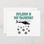 Inflatie is niet tijdelijk briefkaart (Voorkant / Achterkant)