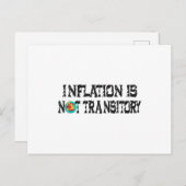 Inflatie is niet tijdelijk briefkaart (Voorkant / Achterkant)