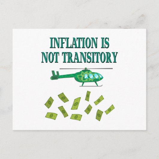 Inflatie is niet tijdelijk briefkaart (Voorkant)