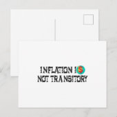 Inflatie is niet tijdelijk briefkaart (Voorkant / Achterkant)