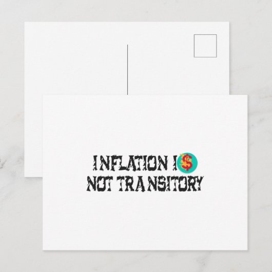 Inflatie is niet tijdelijk briefkaart (Voorkant / Achterkant)