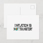 Inflatie is niet tijdelijk briefkaart (Voorkant / Achterkant)