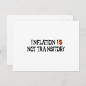 Inflatie is niet tijdelijk briefkaart (Voorkant / Achterkant)