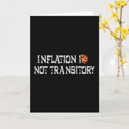 Inflatie is niet tijdelijk kaart (Gele Bloem)