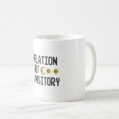 Inflatie is niet tijdelijk koffiemok (Voorkant rechts)