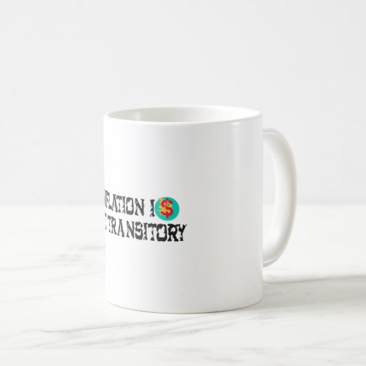 Inflatie is niet tijdelijk koffiemok (Voorkant rechts)