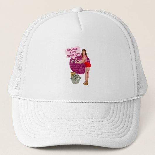Inflatie is niet tijdelijk trucker pet (Voorkant)