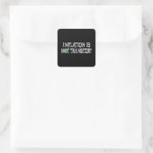 Inflatie is niet tijdelijk vierkante sticker (Tas)