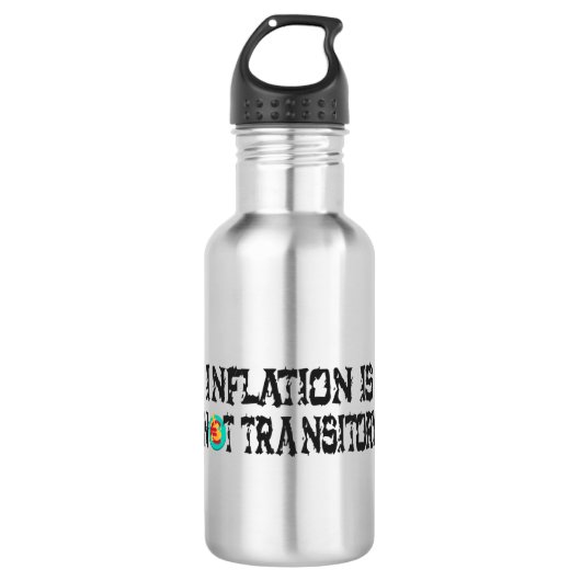 Inflatie is niet tijdelijk waterfles (Voorkant)
