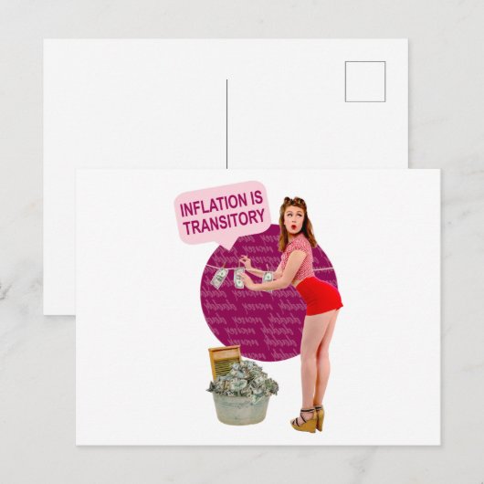 Inflatie is tijdelijk briefkaart (Voorkant / Achterkant)