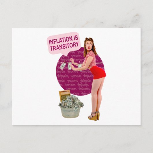 Inflatie is tijdelijk briefkaart (Voorkant)