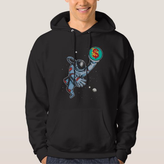 Inflatie naar de maanastronaut hoodie (Voorkant)