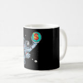 Inflatie naar de maanastronaut koffiemok (Voorkant rechts)