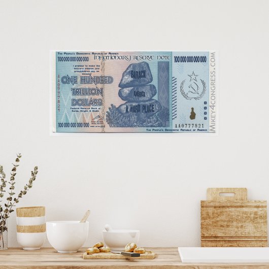 Inflatie waar je in kunt geloven! poster (Keuken)