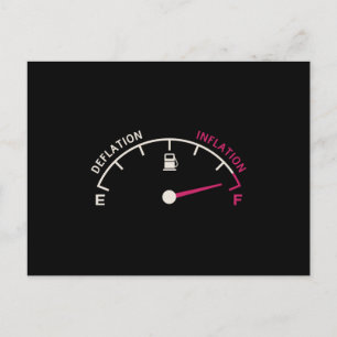 Inflatiedeflatie Brandstofmeter Briefkaart