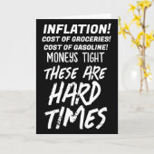 INFLATIEFONIE JOKE BIRTHDAY WENSKAART KAART (Gele Bloem)