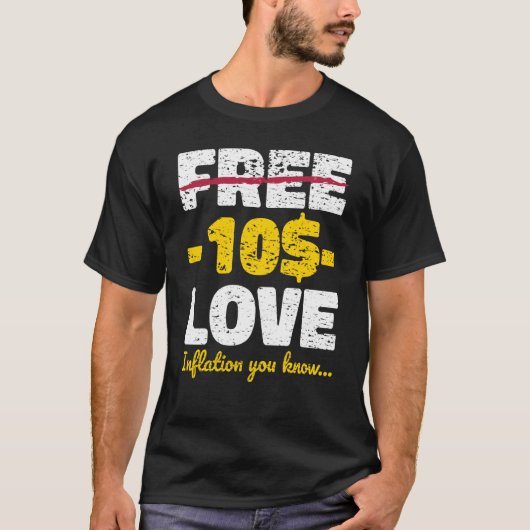 Inflation Hippie Free Love T-shirt (Voorkant)