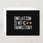 Inflation is not transitory briefkaart (Voorkant / Achterkant)