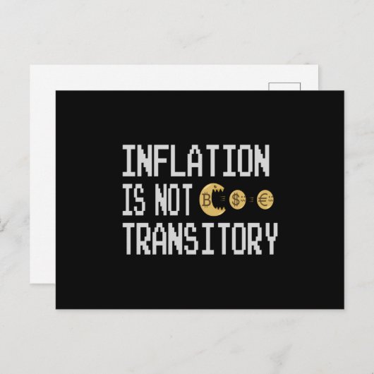 Inflation is not transitory briefkaart (Voorkant / Achterkant)