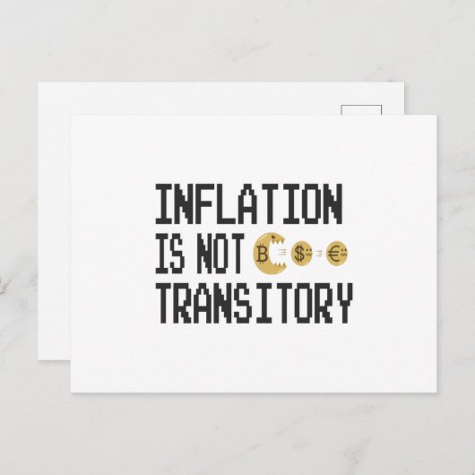 Inflation is not transitory briefkaart (Voorkant / Achterkant)