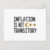 Inflation is not transitory briefkaart (Voorkant)