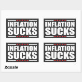 Inflation Sucks | Chant | Rechthoekige slogan T-Sh Sticker (Vel)