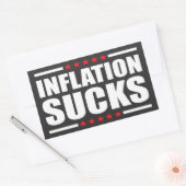 Inflation Sucks | Chant | Rechthoekige slogan T-Sh Sticker (Envelop)