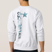 INFLUENCER Achterdruk Trend Abstract Blauw Trui (Achterkant)